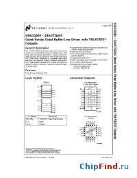 Datasheet 54ACTQ244 manufacturer National Semiconductor