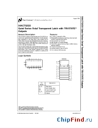 Datasheet 54ACTQ533D manufacturer National Semiconductor