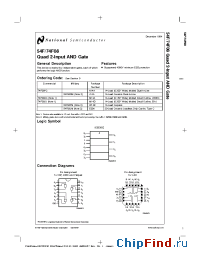 Datasheet 54F08LM-MLS manufacturer National Semiconductor