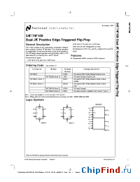 Datasheet 54F109DMQB manufacturer National Semiconductor
