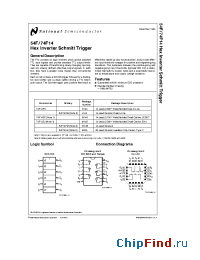 Datasheet 54F14DMQB manufacturer National Semiconductor