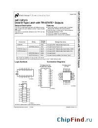 Datasheet 54F573FCQB manufacturer National Semiconductor