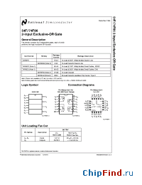 Datasheet 54F86DMQB manufacturer National Semiconductor