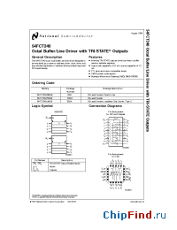 Datasheet 54FCT240D manufacturer National Semiconductor