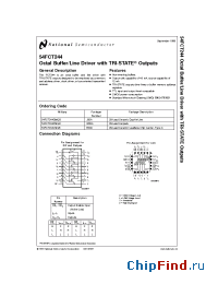 Datasheet 54FCT244 manufacturer National Semiconductor