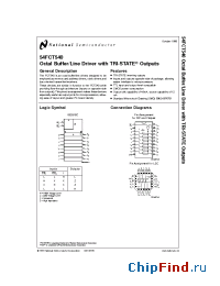Datasheet 54FCT540F manufacturer National Semiconductor