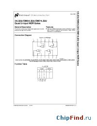 Datasheet 54LS02 manufacturer National Semiconductor