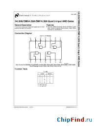 Datasheet 54LS08N manufacturer National Semiconductor