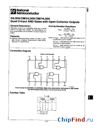 Datasheet 54LS09FMQB manufacturer National Semiconductor