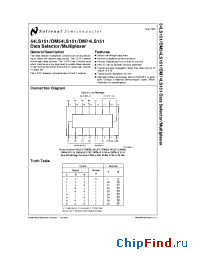 Datasheet 54LS151 manufacturer National Semiconductor
