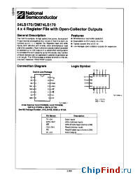 Datasheet 54LS170 manufacturer National Semiconductor