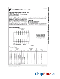 Datasheet 54LS85 manufacturer National Semiconductor