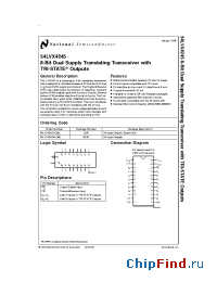 Datasheet 54LVX4245J-QML manufacturer National Semiconductor