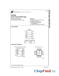 Datasheet 5962-8761201DA manufacturer National Semiconductor