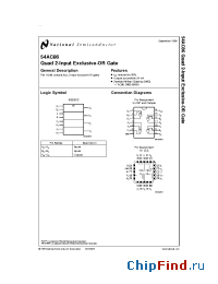 Datasheet 5962-8955001DA manufacturer National Semiconductor