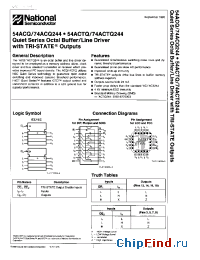Datasheet 74ACQ244F manufacturer National Semiconductor