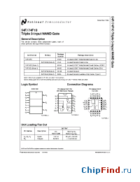 Datasheet 74F10SJ manufacturer National Semiconductor