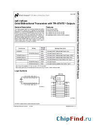 Datasheet 74F245MSA manufacturer National Semiconductor