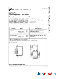 Datasheet 74F544 manufacturer National Semiconductor