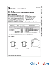 Datasheet 74F74 manufacturer National Semiconductor