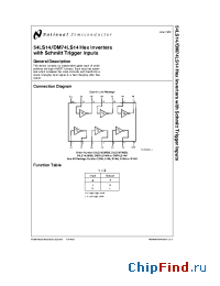 Datasheet 74LS14 manufacturer National Semiconductor