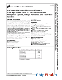 Datasheet ADC08032BIWM manufacturer National Semiconductor