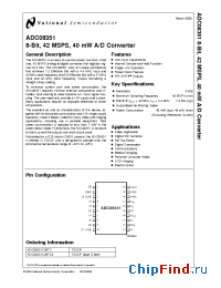 Datasheet ADC08351 manufacturer National Semiconductor