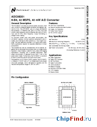 Datasheet ADC08351CILQ manufacturer National Semiconductor