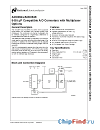 Datasheet ADC0844CC manufacturer National Semiconductor