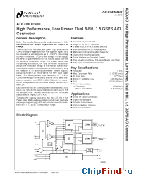 Datasheet ADC08D1500EVAL manufacturer National Semiconductor