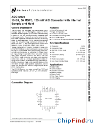 Datasheet ADC10030 manufacturer National Semiconductor
