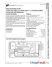Datasheet ADC10158BIN manufacturer National Semiconductor