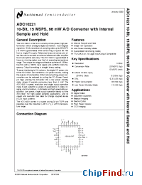 Datasheet ADC10221CIVT manufacturer National Semiconductor