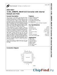 Datasheet ADC10321CIVT manufacturer National Semiconductor