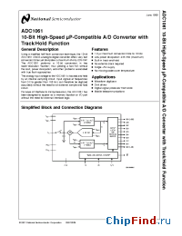 Datasheet ADC1061CI manufacturer National Semiconductor