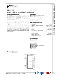 Datasheet ADC1175CIJM manufacturer National Semiconductor