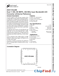 Datasheet ADC11DL066CIVS manufacturer National Semiconductor