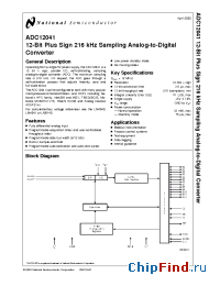 Datasheet ADC12041CIV manufacturer National Semiconductor