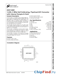 Datasheet ADC12081CI manufacturer National Semiconductor