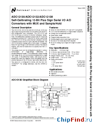 Datasheet ADC12138CIN manufacturer National Semiconductor