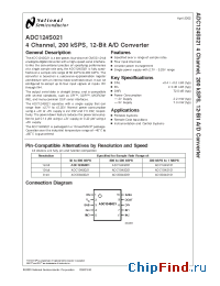 Datasheet ADC124S021EVAL manufacturer National Semiconductor