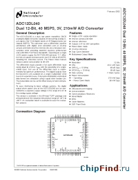 Datasheet ADC12DL040 manufacturer National Semiconductor