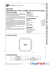 Datasheet ADC14061EVAL manufacturer National Semiconductor