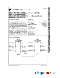 Datasheet CD4017BCJ manufacturer National Semiconductor