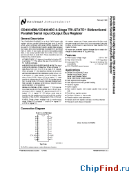Datasheet CD4034BM manufacturer National Semiconductor
