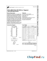 Datasheet CD4511BCJ manufacturer National Semiconductor