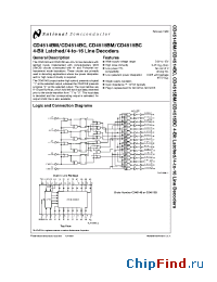 Datasheet CD4514BM manufacturer National Semiconductor