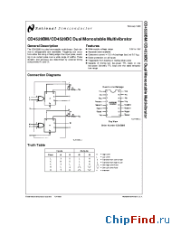 Datasheet CD4528 manufacturer National Semiconductor