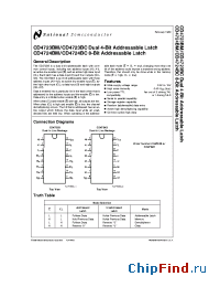 Datasheet CD4723BCJ manufacturer National Semiconductor