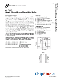 Datasheet CLC115A8D manufacturer National Semiconductor